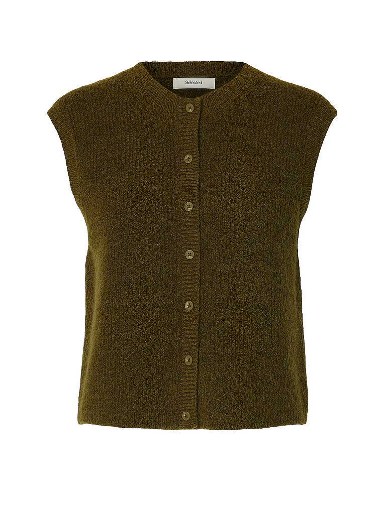 SELECTED FEMME Strickjacke SLWLULU olive | XS