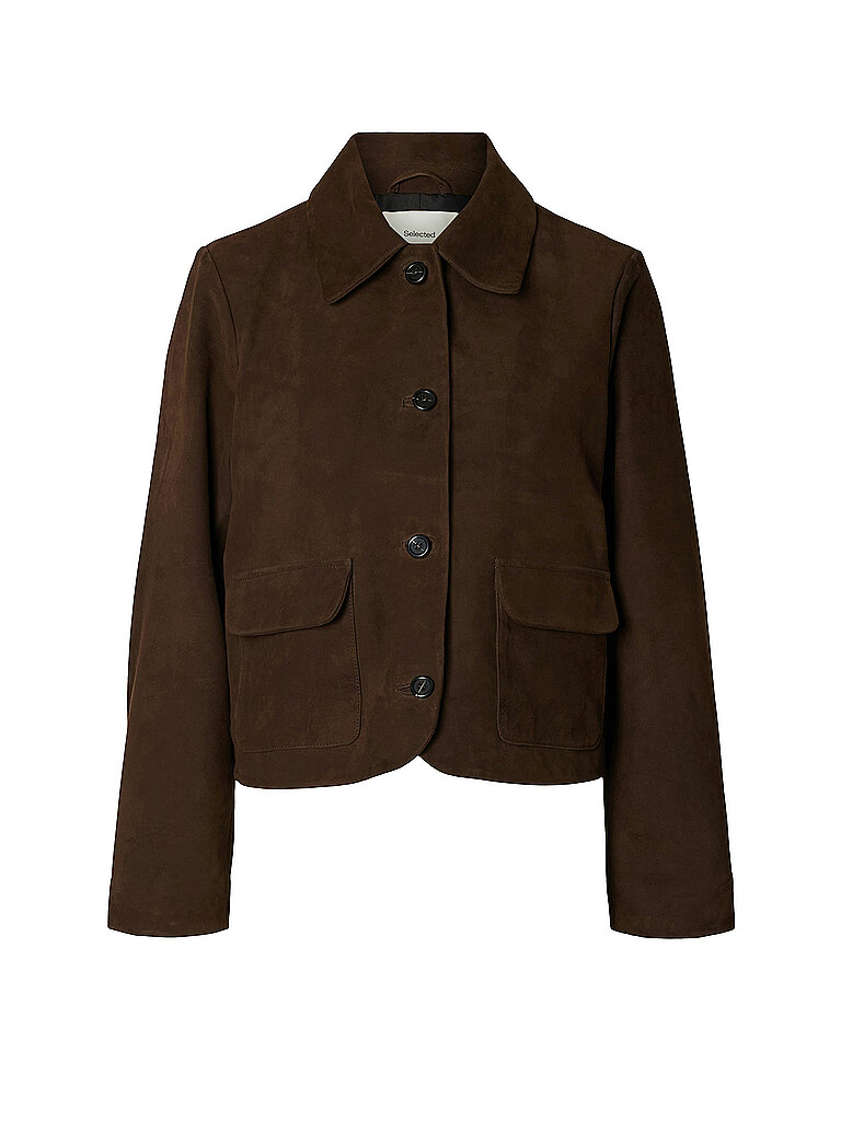 SELECTED FEMME Lederjacke SLWKAYA braun | 34