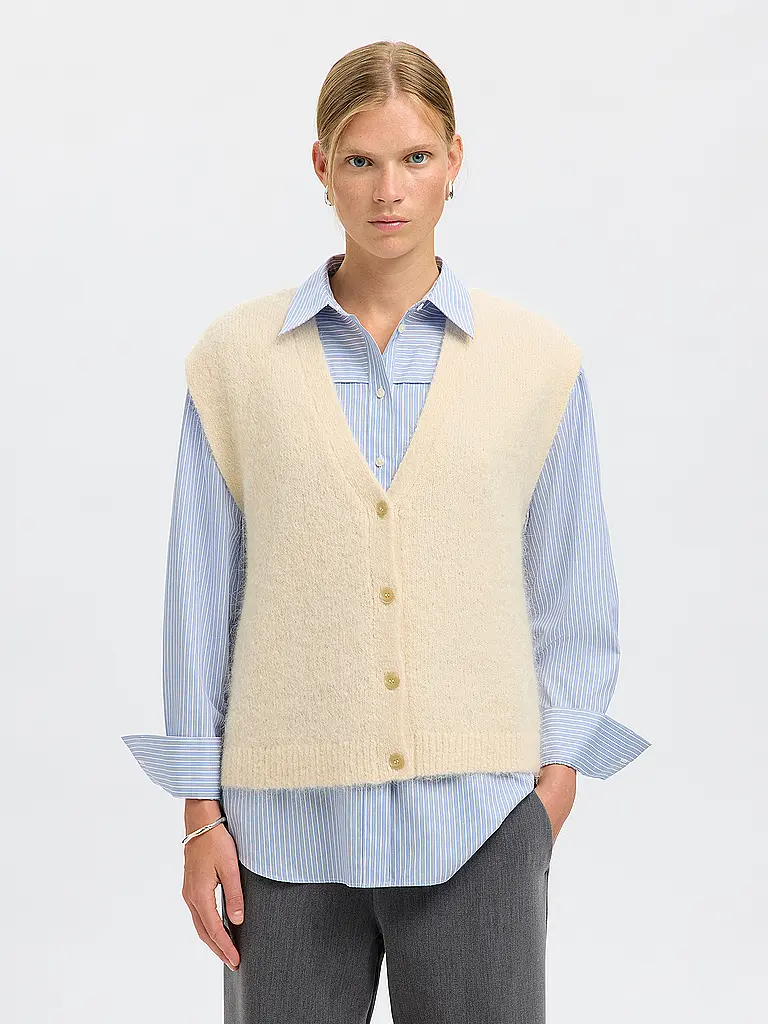 SELECTED FEMME | Gilet SLFGABELLA | creme