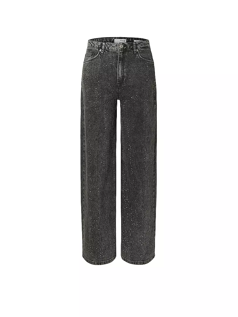 SELECTED FEMME | High Waist Jeans SLFMARLEY-DIA  | grau