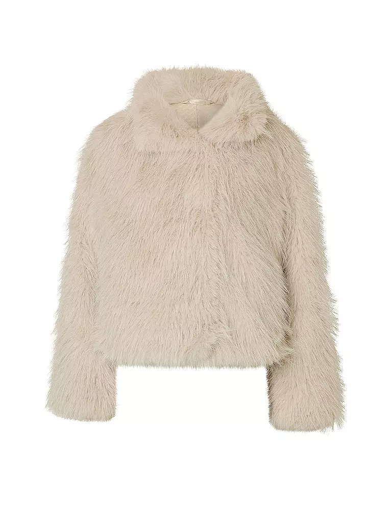 SELECTED FEMME | Jacke in Felloptik  | creme