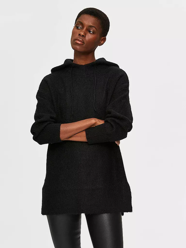 SELECTED FEMME | Kapuzensweater - Hoodie " SLFLULU " | schwarz