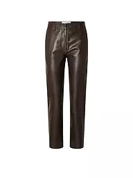 SELECTED FEMME | Lederhose 7/8 SLFMARIE  | braun