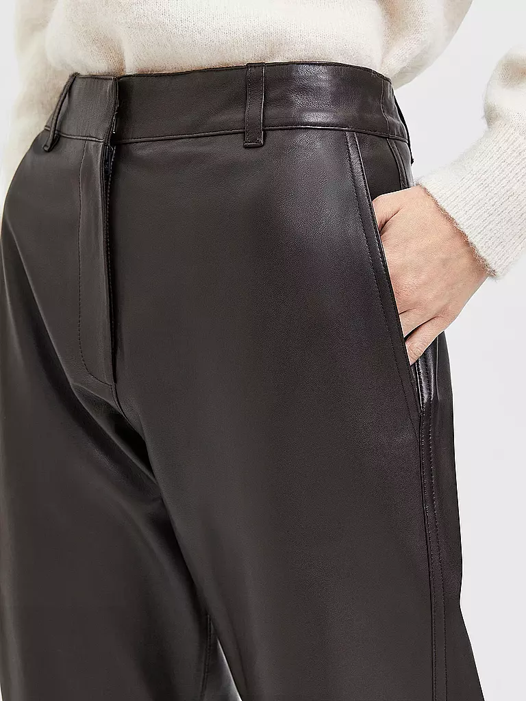 SELECTED FEMME | Lederhose 7/8 SLFMARIE  | braun