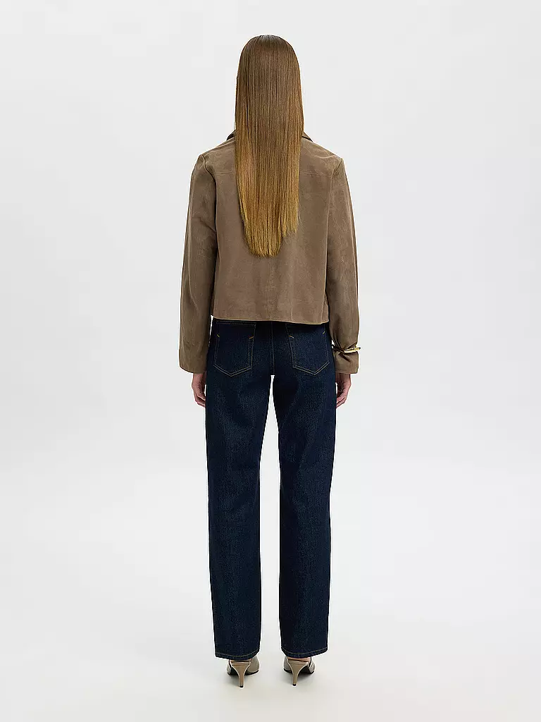 SELECTED FEMME | Lederjacke SLFKAYA SUEDE | braun