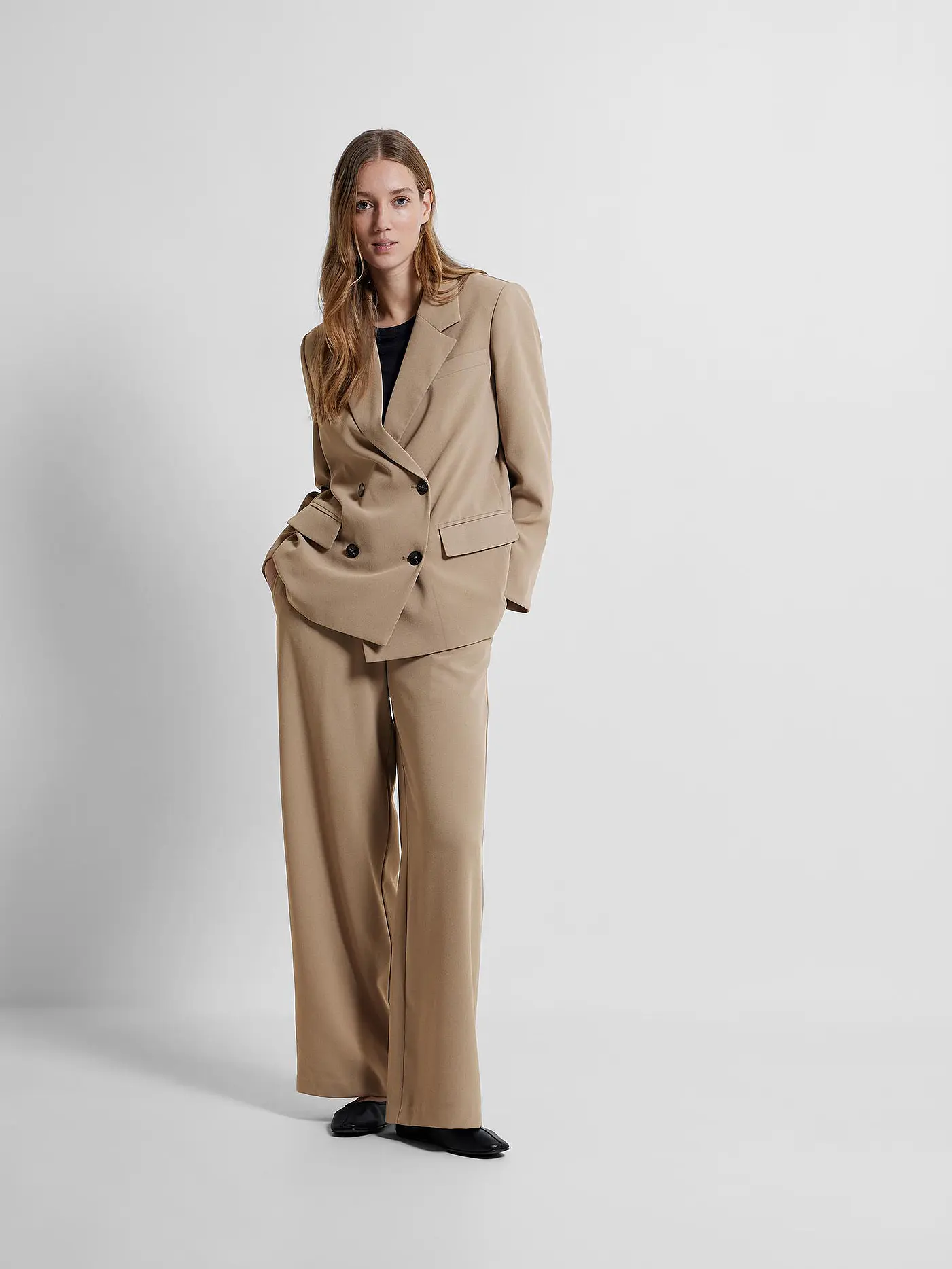 SELECTED FEMME | Marlenehose Relaxed Fit SLFTINNI | beige