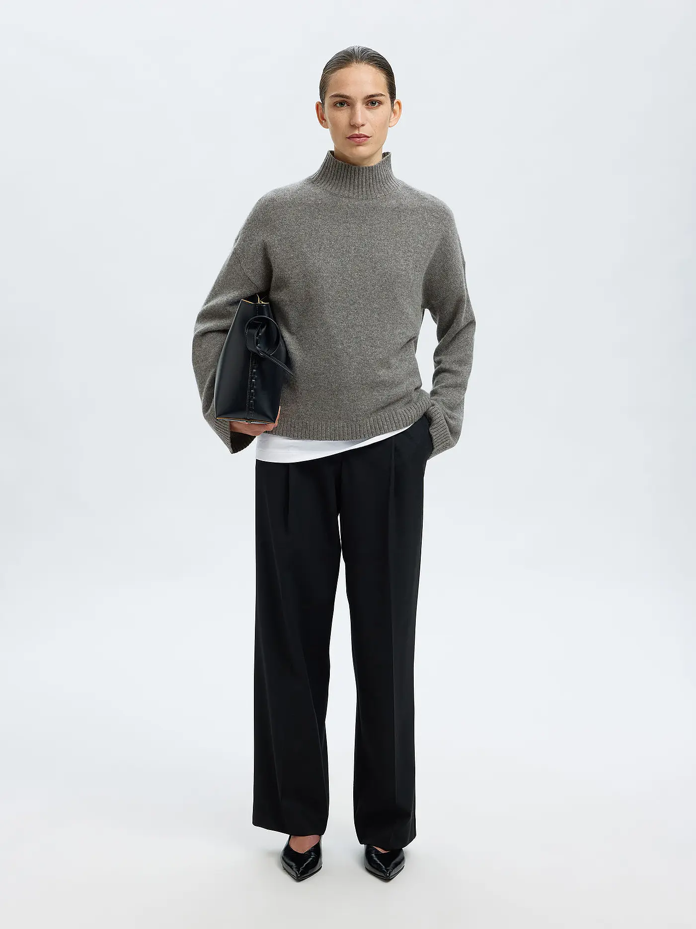 SELECTED FEMME | Rollkragenpullover SLFCILLE | grau