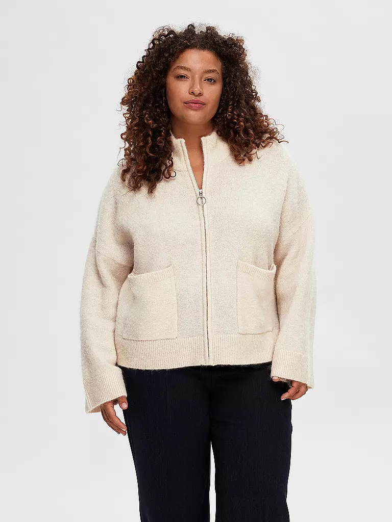 SELECTED FEMME | Strickjacke SLFSIA  | creme