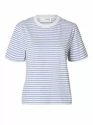 SELECTED FEMME | T-Shirt SLFESSENTIAL  | blau