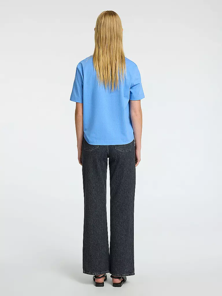 SELECTED FEMME | T-Shirt Boxy Fit SLFESSENTIAL | blau