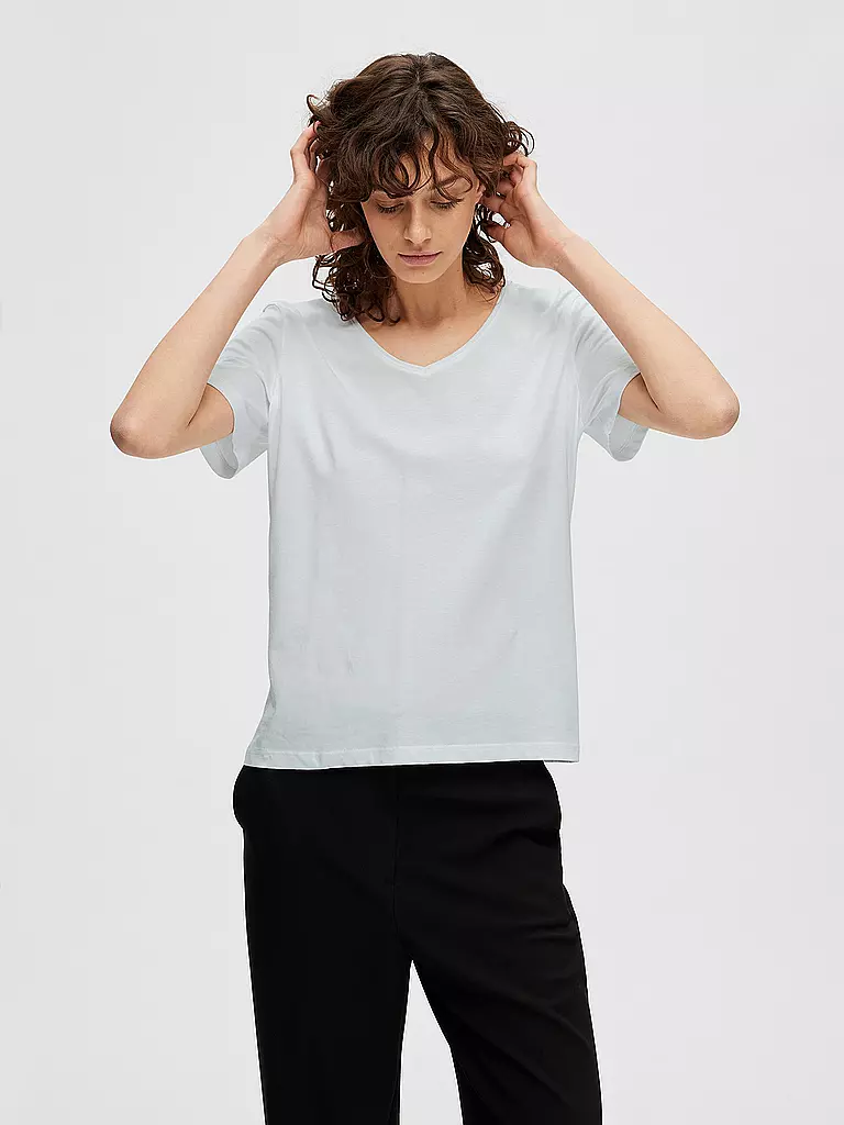 SELECTED FEMME | T-Shirt SLFESSENTIAL | schwarz