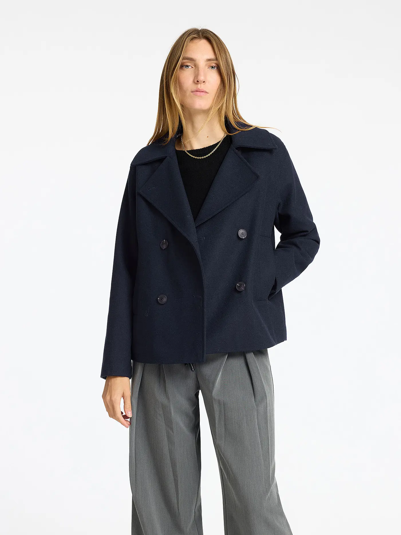 SELECTED FEMME | Wolljacke SLFALMA | dunkelblau