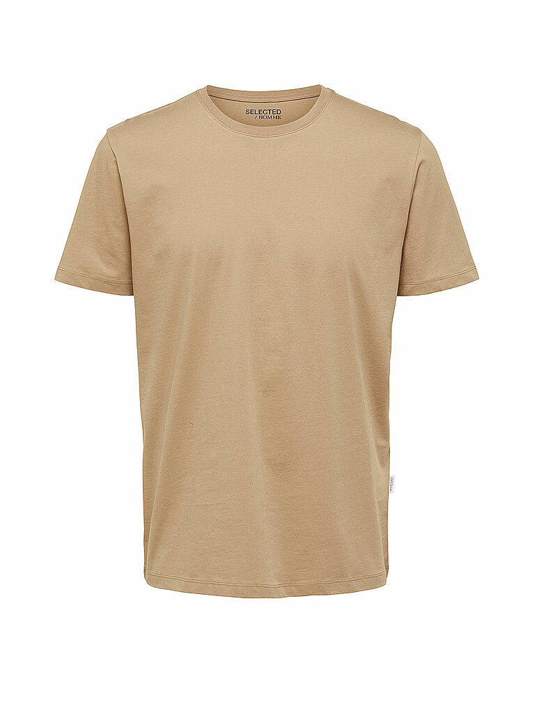 T-Shirt SLHASPEN beige XL herren