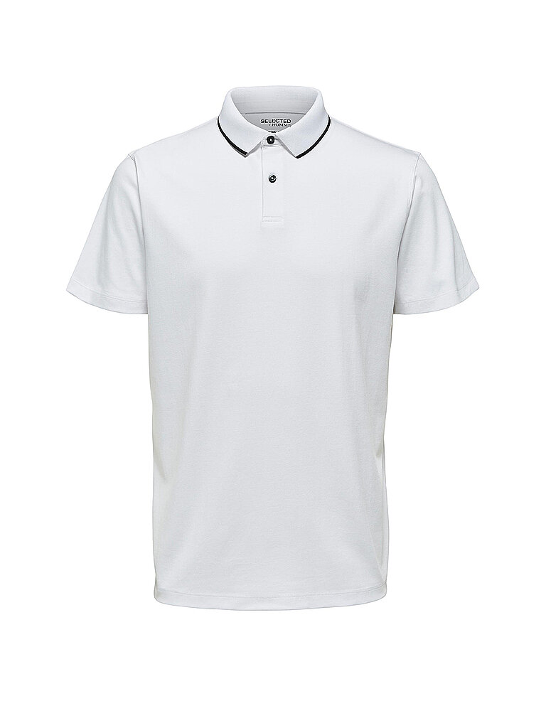 Poloshirt SLHLEROY COOLMAX weiss M herren