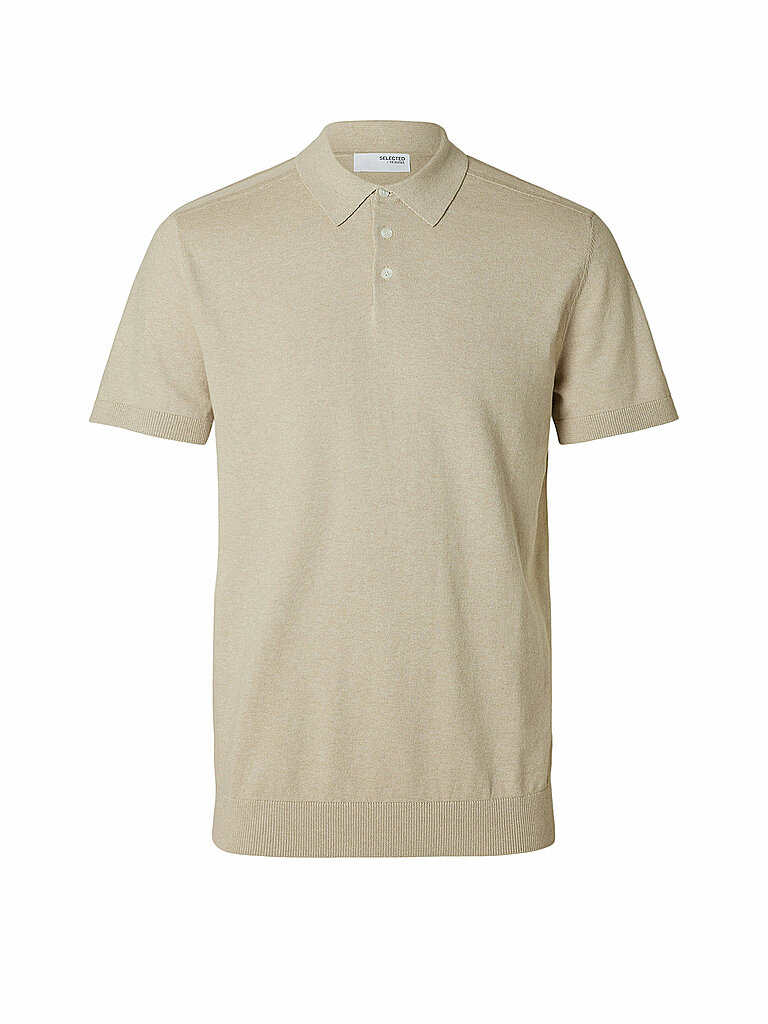 Selected Polo à Manches Courtes Berg Oatmeal / Melange XL Homme