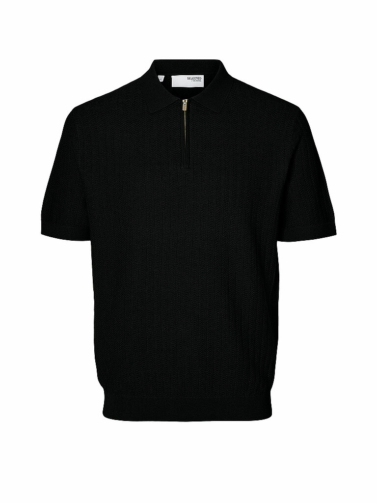 SELECTED Poloshirt SLHCRAN schwarz   XL herren