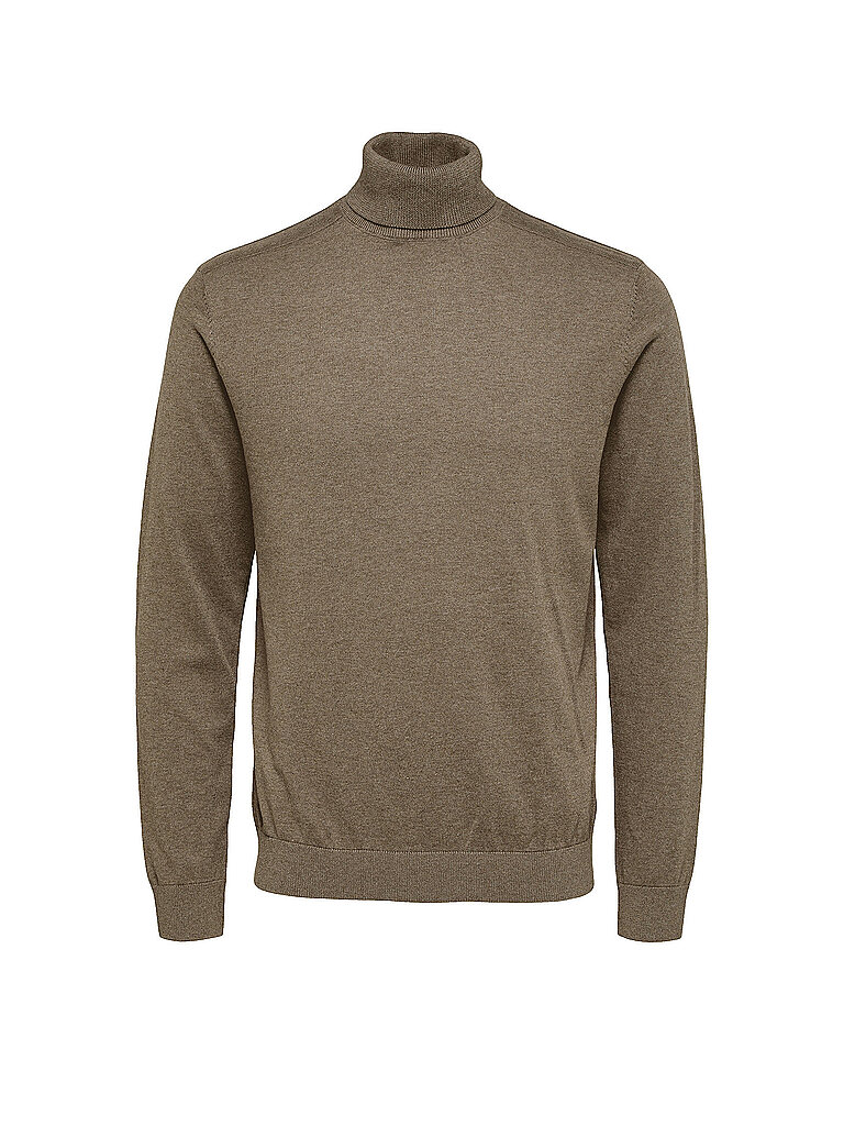 Rollkragenpullover SLHBERG braun M herren