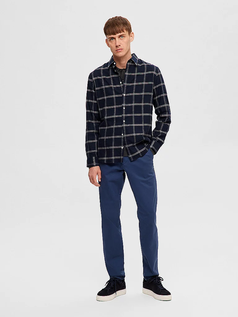 Selected Owen Flannel Shirt Dark Sapphire M 2