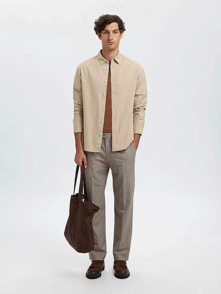 Selected Homme Owen Flannel Shirt Cream M 2