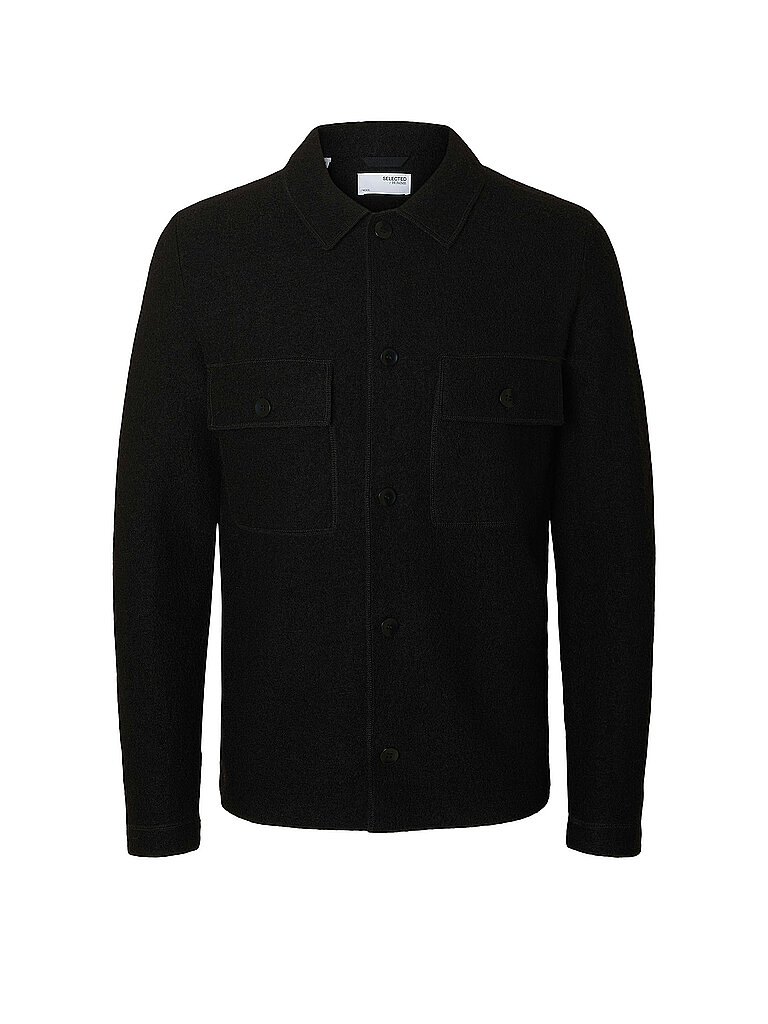 SELECTED Overshirt SLHNEALY schwarz | S