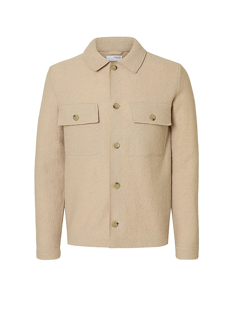 SELECTED Overshirt SLHNEALY creme | S