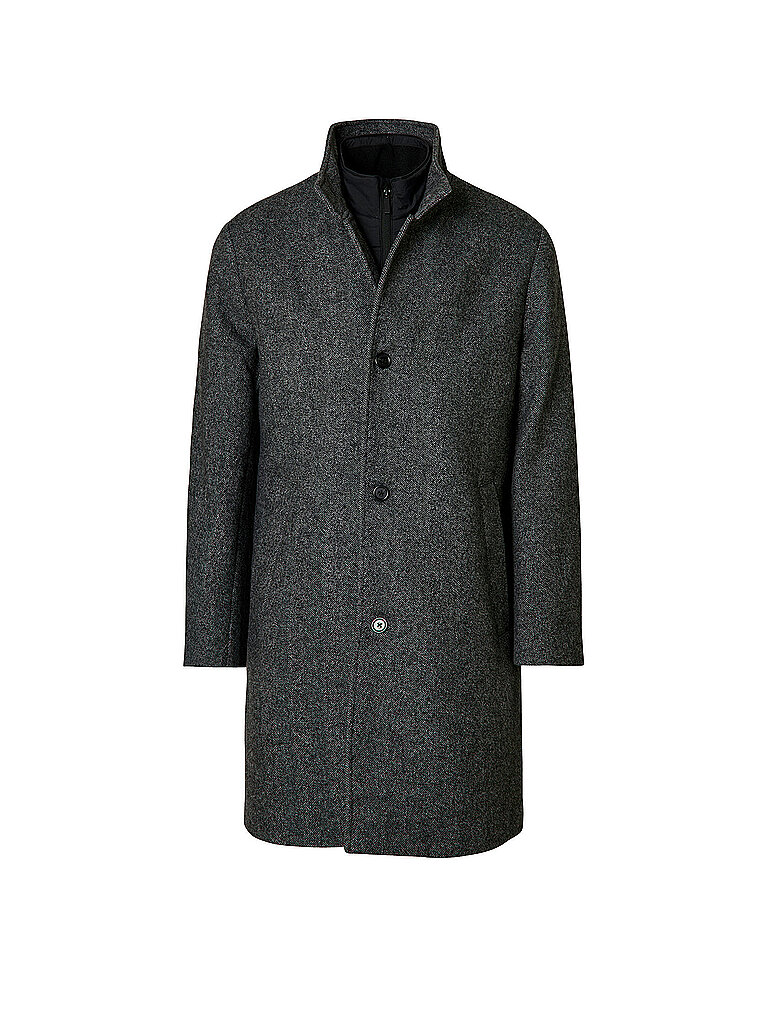 SELECTED Wollmantel SLHRAINAR schwarz | S