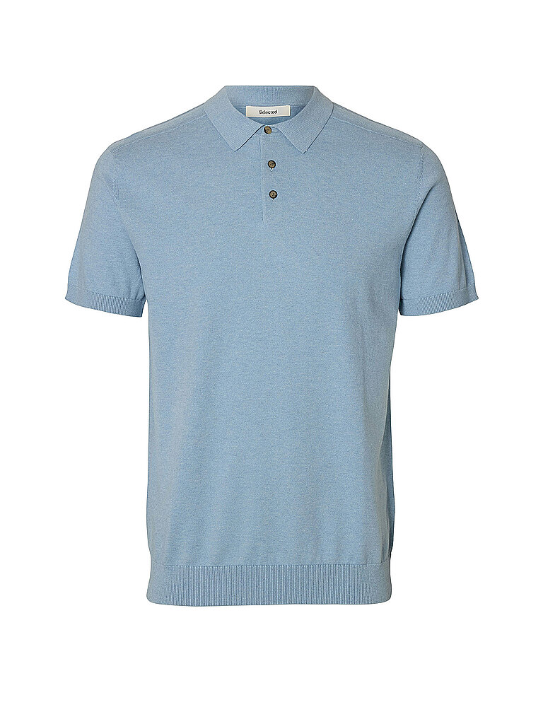 Poloshirt SLHBERG hellblau M herren