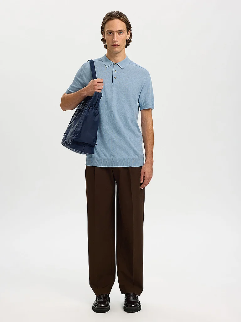 Selected Polo à Manches Courtes Berg Dusty Blue / Melange XL Homme 2