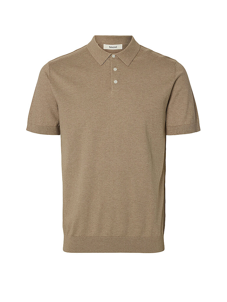 Poloshirt SLHBERG beige M herren