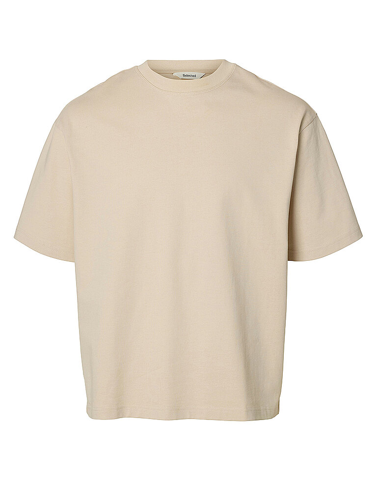 T-Shirt SLHRELAXASPEN beige S herren