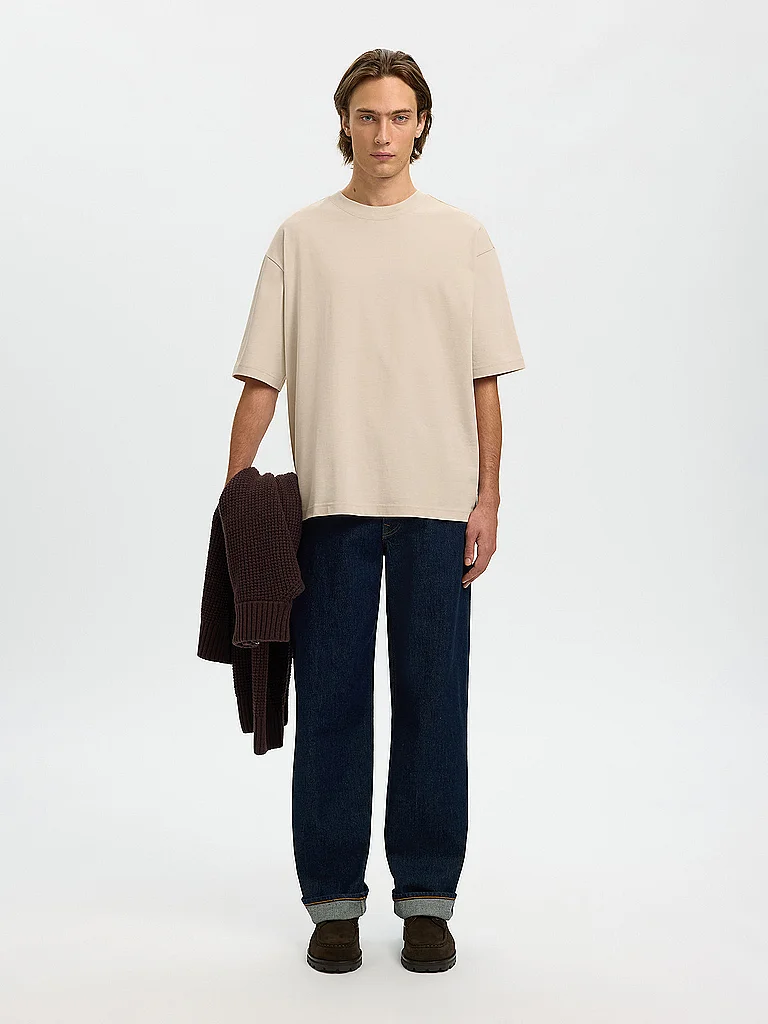 Selected SLHRELAXASPEN T-Shirt Beige S 2