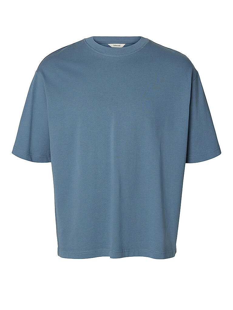 T-Shirt SLHRELAXASPEN blau L herren