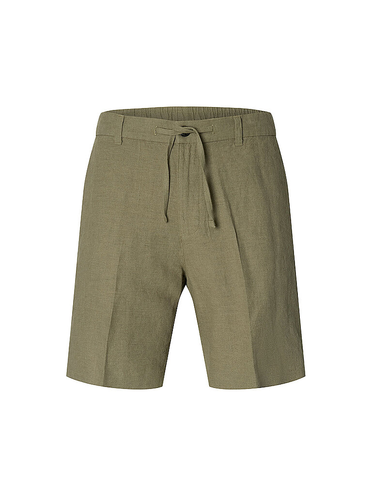Leinenshorts SLHREGULAR-LEROY braun L herren