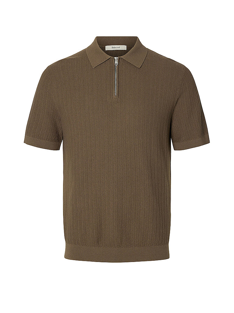 SELECTED Poloshirt SLHCRAN braun | XL