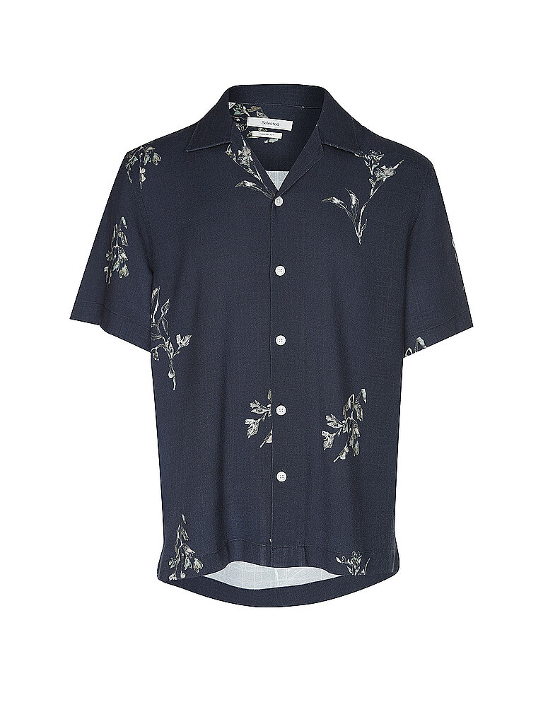 SELECTED Hemd SLHREGTERRY AOP  dunkelblau | M