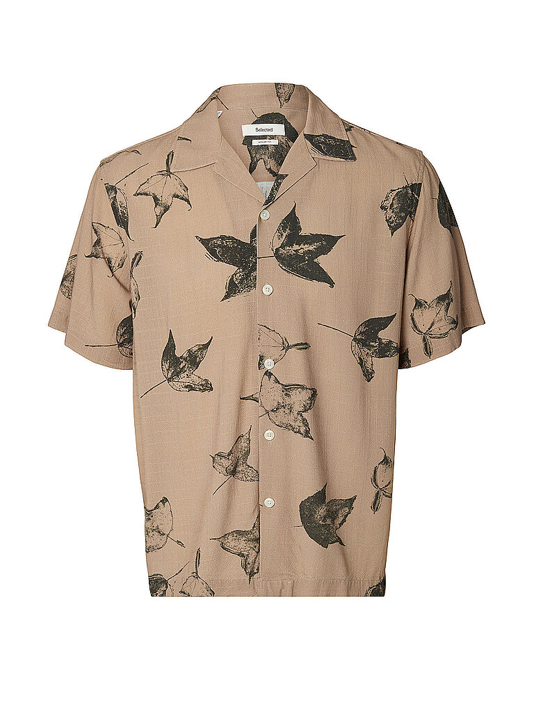SELECTED Hemd LHREGTERRY AOP grün | S