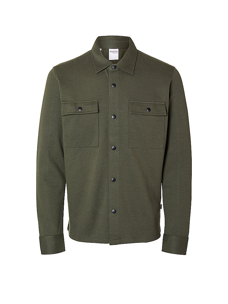 SELECTED Overshirt SLHJACKIE olive | XL