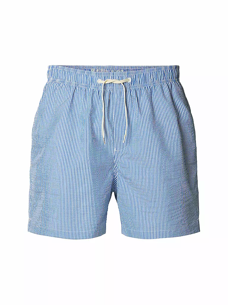 SELECTED | Badeshorts SLHCOOPER-SEERSUCKER | blau