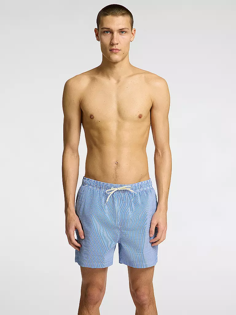 SELECTED | Badeshorts SLHCOOPER-SEERSUCKER | blau
