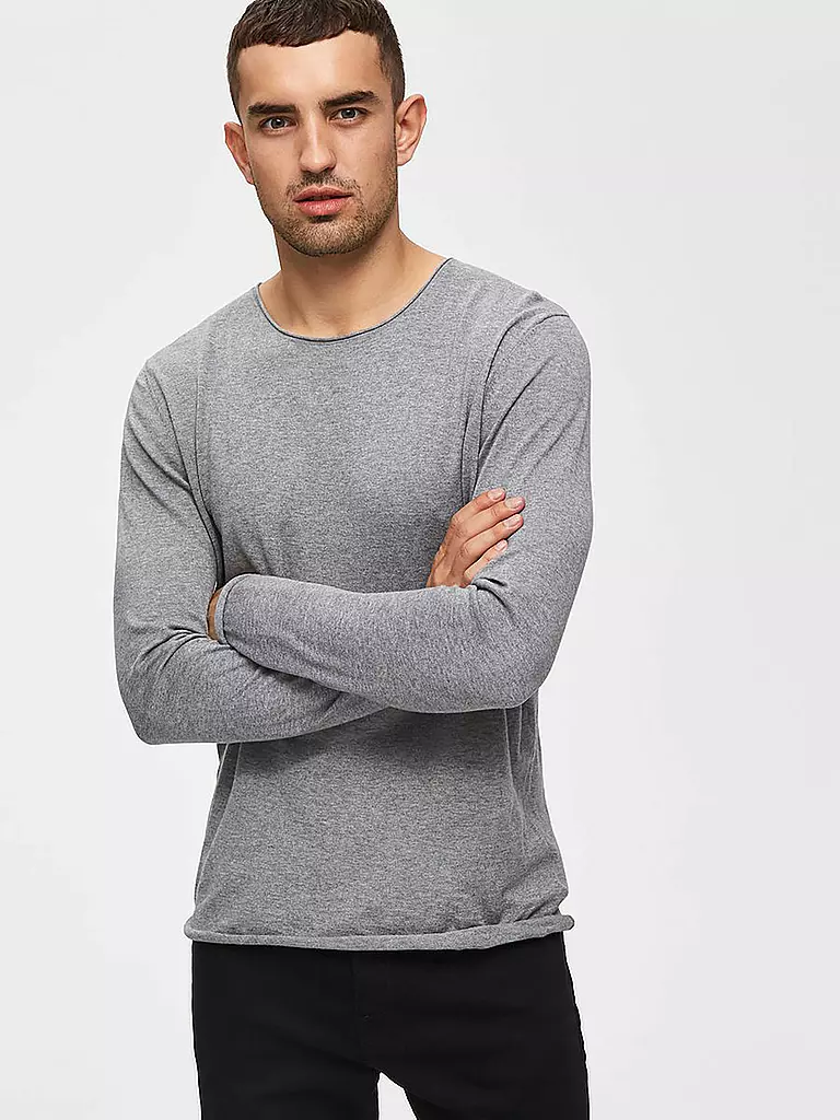 SELECTED | Basic Pullover "SLHDOME" | grau