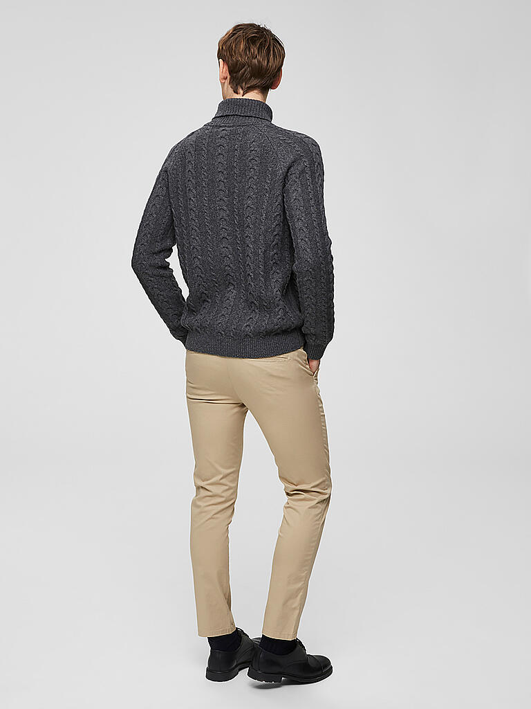 SELECTED | Chino mit Gürtel "SLHSLIM" | beige