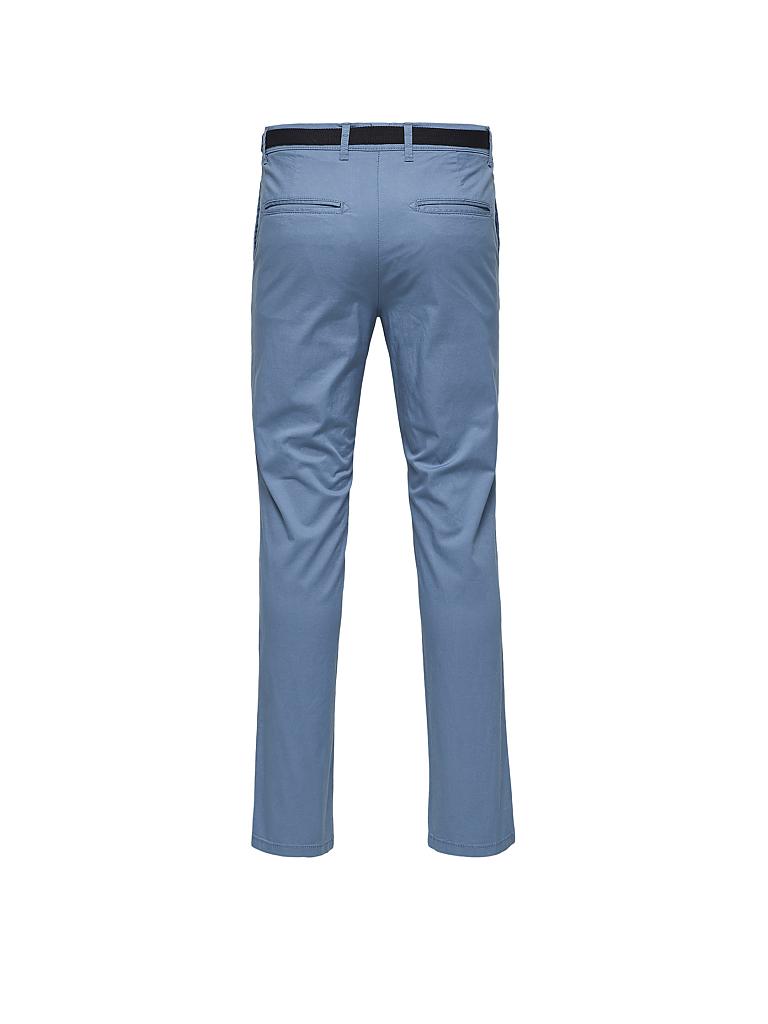 SELECTED | Chino mit Gürtel "Slim SHHYARD" (Blue Shadow) | blau