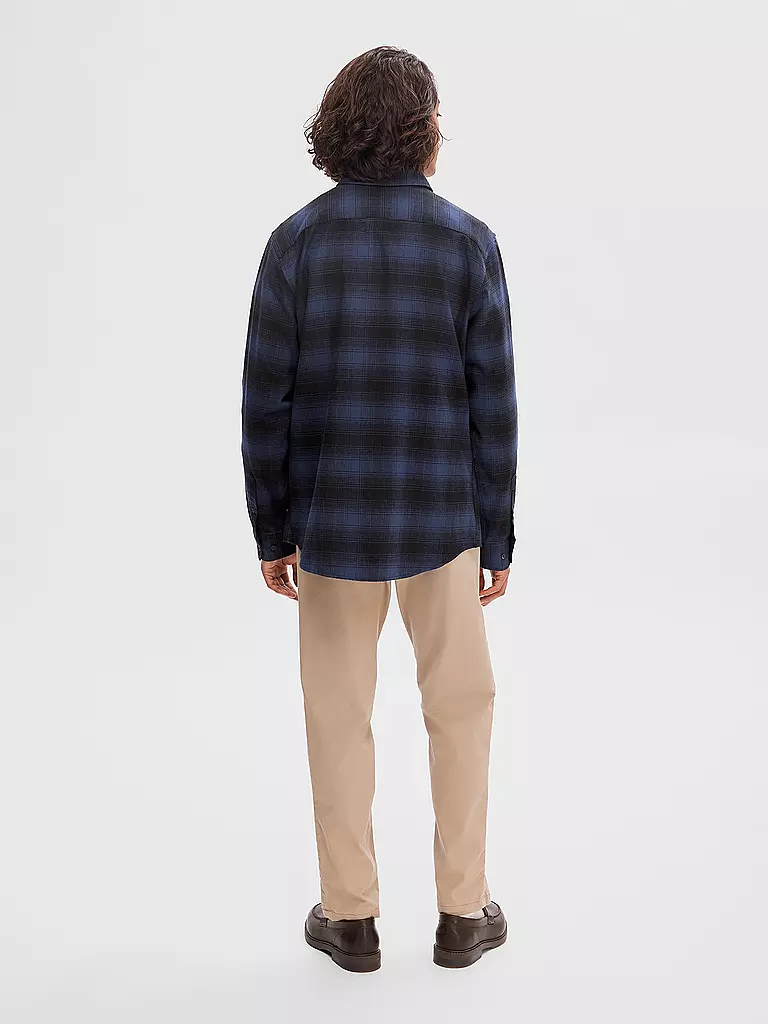 SELECTED | Flanellhemd Slim Fit SLHSLIMOWEN | dunkelblau