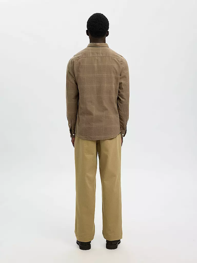 SELECTED | Flanellhemd Slim Fit SLHSLIMOWEN | creme