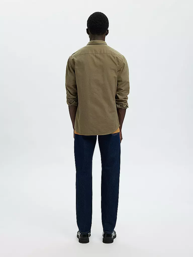 SELECTED | Flanellhemd Slim Fit SLHSLIMOWEN | creme
