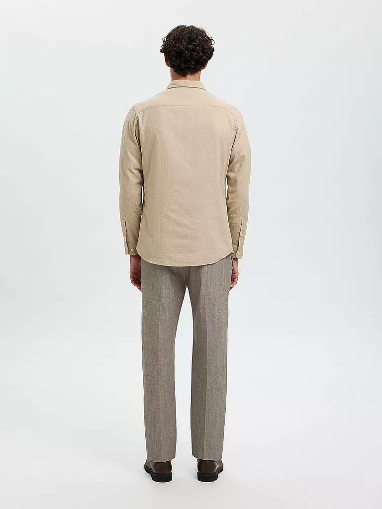 SELECTED | Flanellhemd Slim Fit SLHSLIMOWEN | olive