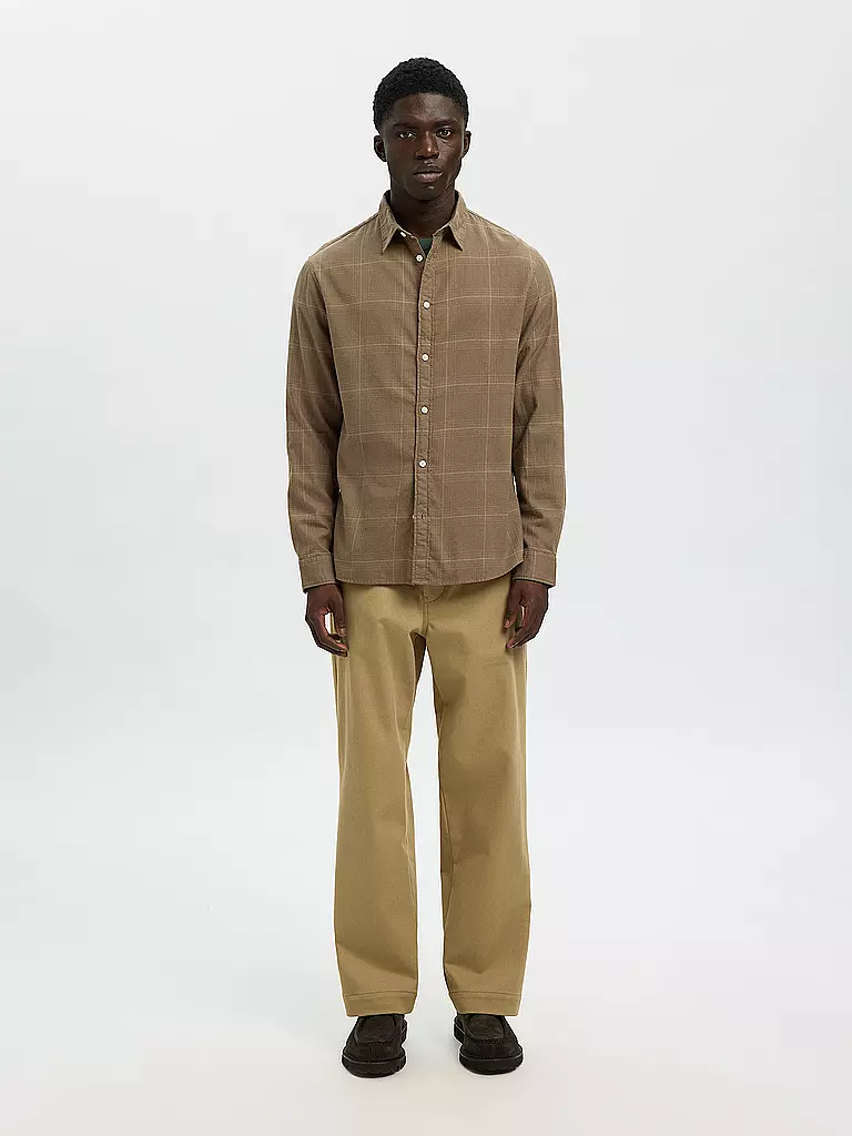 SELECTED | Flanellhemd Slim Fit SLHSLIMOWEN | creme