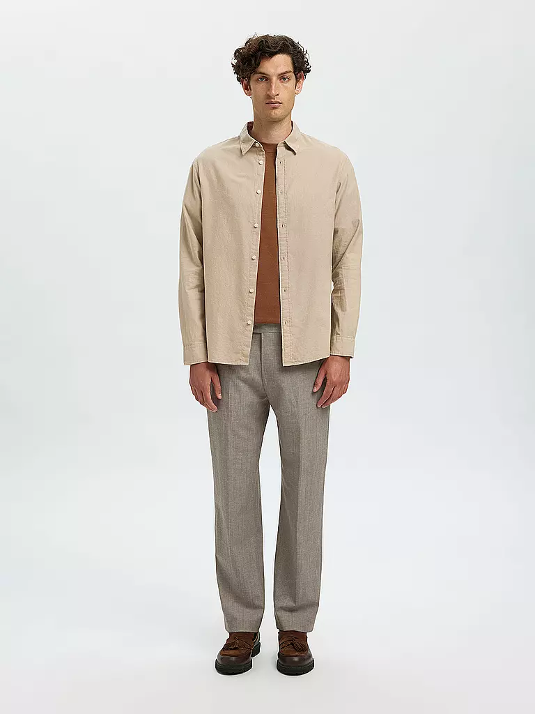 SELECTED | Flanellhemd Slim Fit SLHSLIMOWEN | olive