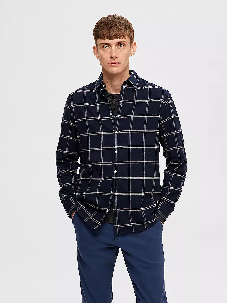 SELECTED | Flanellhemd Slim Fit SLHSLIMOWEN | creme