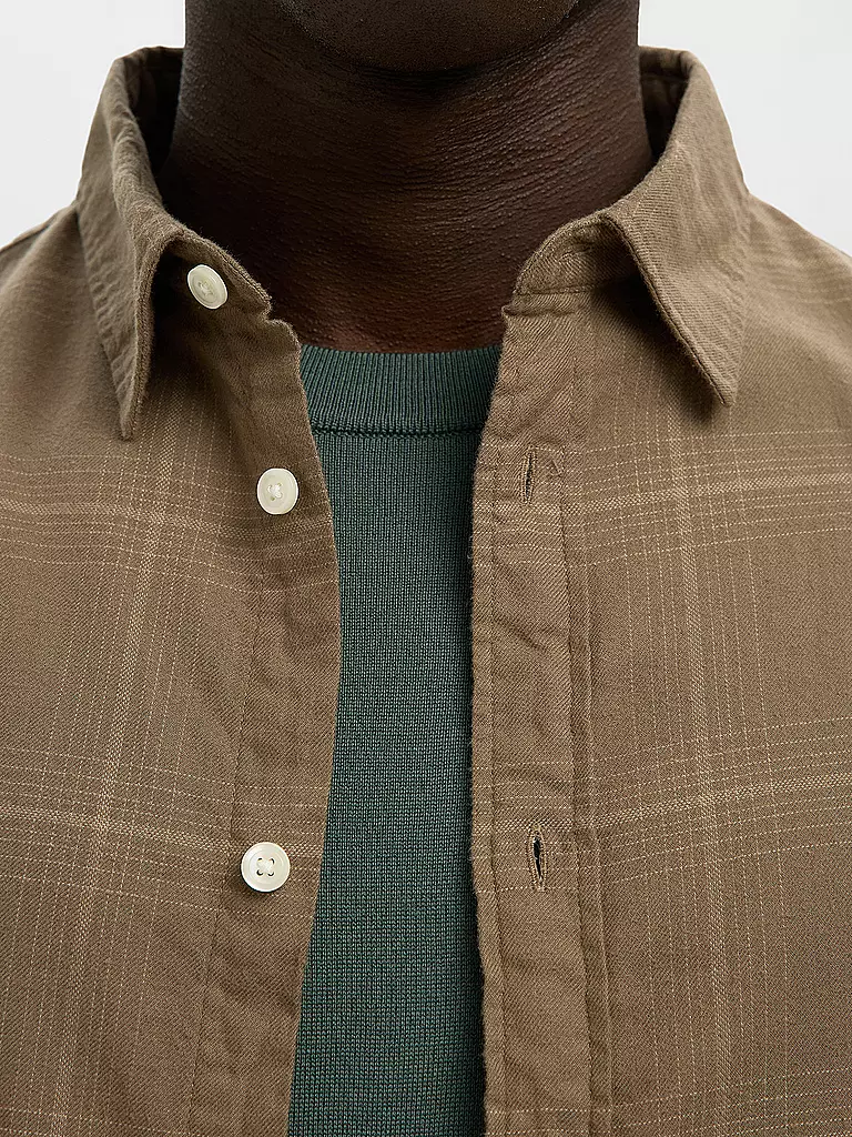 SELECTED | Flanellhemd Slim Fit SLHSLIMOWEN | creme